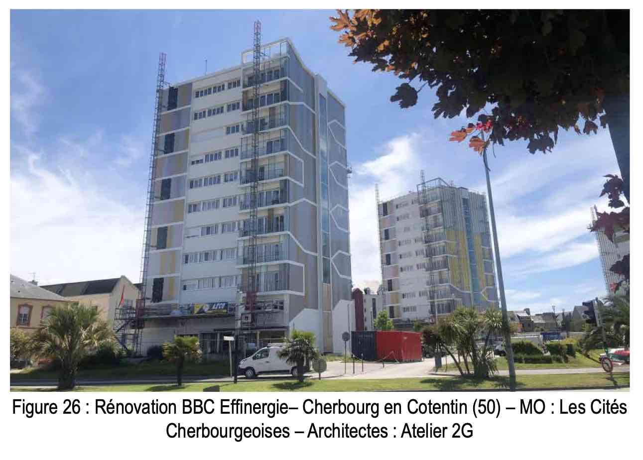 Figure 26 : Rénovation BBC Effinergie– Cherbourg en Cotentin (50) – MO : Les Cités Cherbourgeoises – Architectes : Atelier 2G