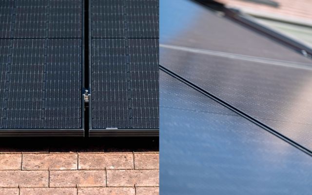 Panneaux photovoltaïques installés par Monabee sur la toiture de la maison d'architecte en Haute-Savoie - Crédit photo : Monabee 
