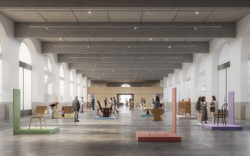 Salle d'exposition de la Galerie nationale du design - Crédits photo : Silt architectes / Piotr Banak