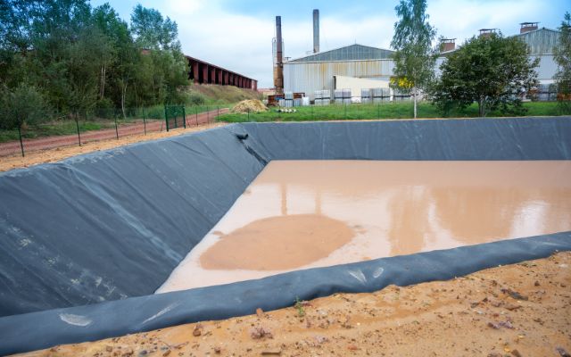 Eaux de récupération sur la toiture de l'usine Edilians à Saint-Germain-de-Fly, pour utilisation dans le processus de production - Source Edilians