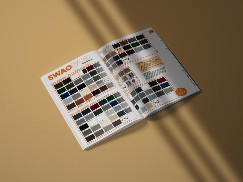 Nuancier de finition proposé dans le catalogue finitions de Swao - Crédit photo : Swao