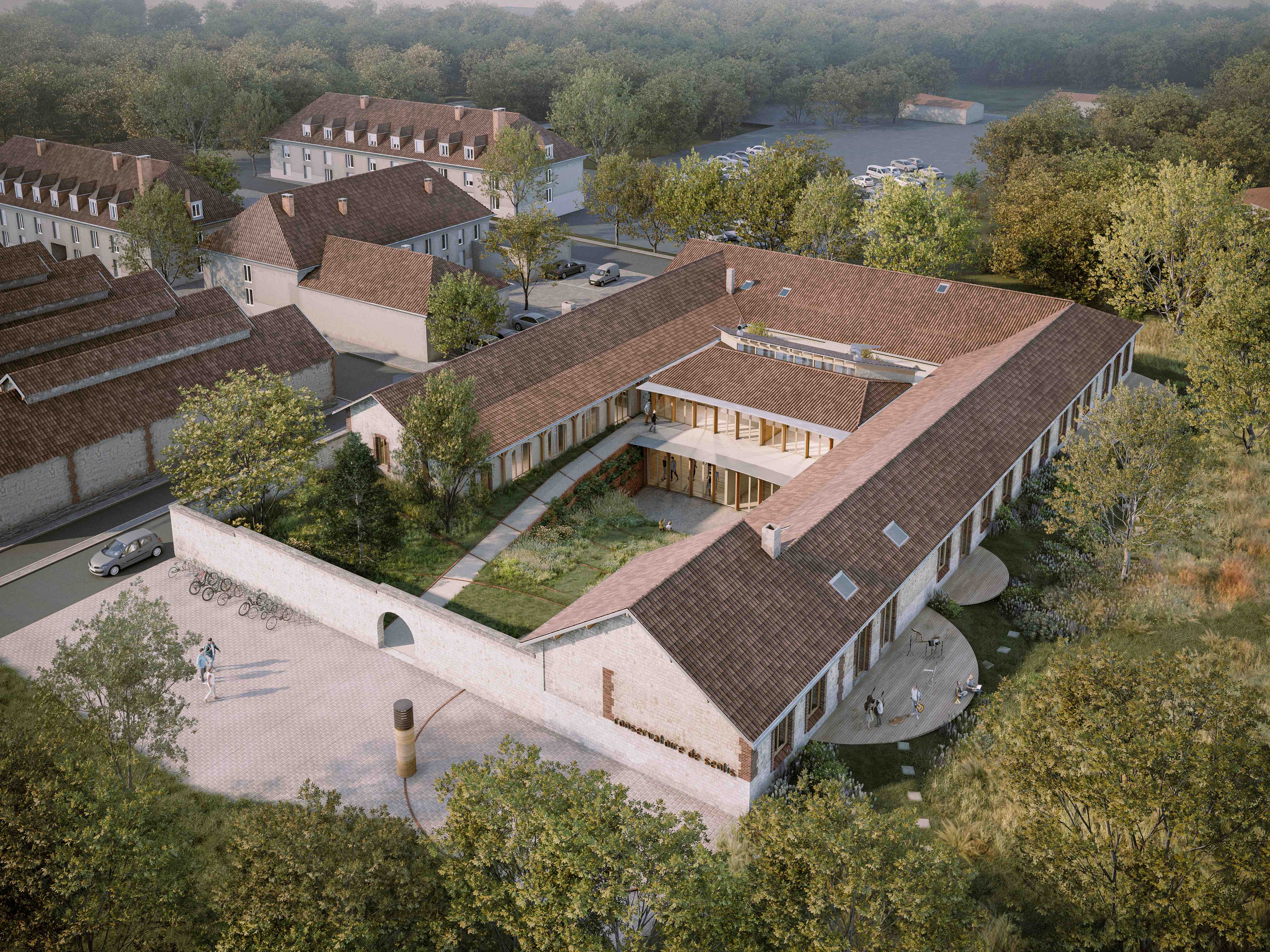 Conservatoire de danse et de musique de Senlis par l'agence d'architecture Ylé - Crédits photos : Paris Picture Club