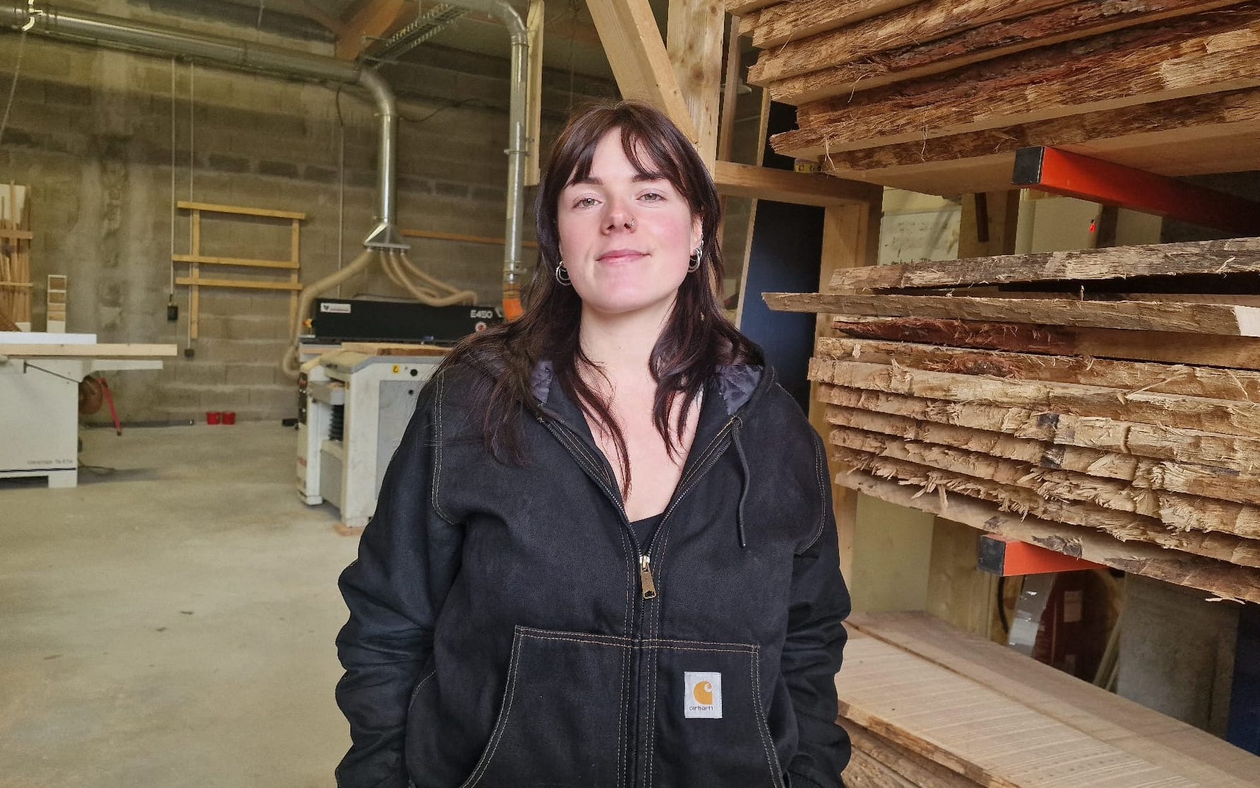 Agathe Lelandais, apprentie en BP Menuiserie - Virginie Kroun