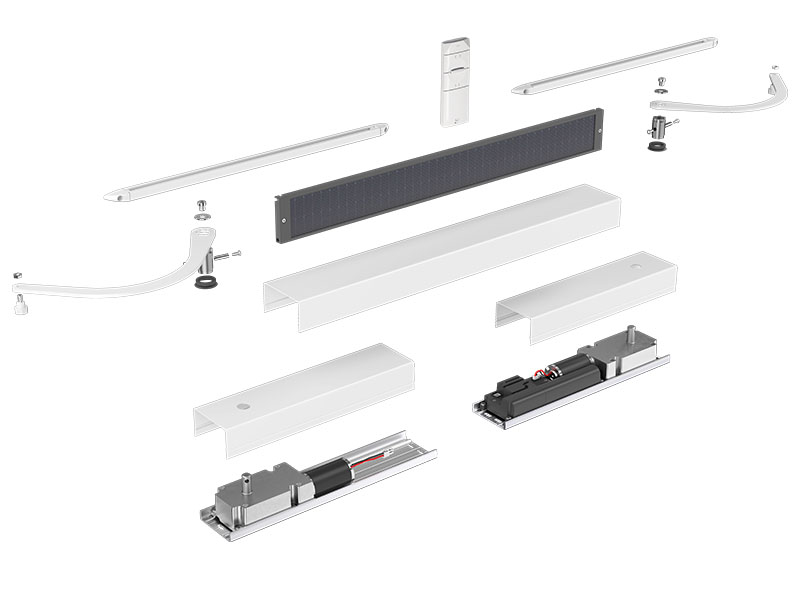 Composition du système Wibat Linteau Solar Mantion