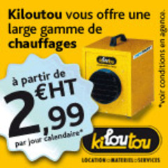KILOUTOU, loueur de matériel pour les entreprises du BTP, de l'industrie et des collectivités présente sa GAMME DE CHAUFFAGE ! Batiweb KILOUTOU, loueur de matériel pour les entreprises du BTP, de l'industrie et des collectivités présente sa GAMME DE CHAUFFAGE ! Batiweb