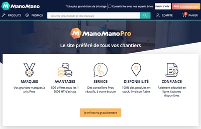 Les pros du bâtiment bien en main avec ManoMano ? Batiweb Les pros du bâtiment bien en main avec ManoMano ? Batiweb