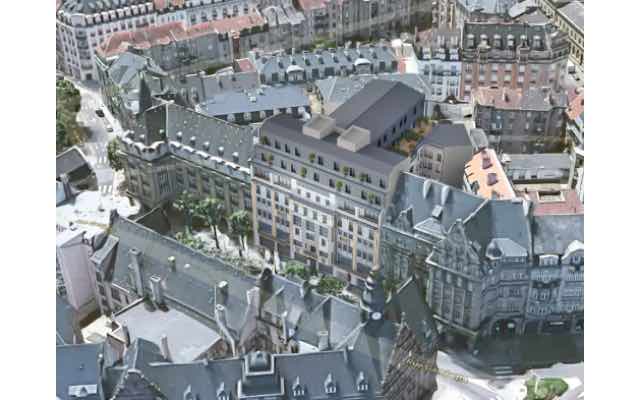 Maquette de la rénovation du Palais de Cristal à Metz (57), vue du ciel - Crédit photo : Agence d'architecture Outside