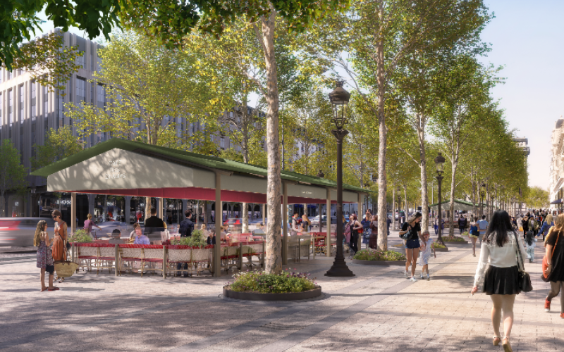 Avant les JO de Paris 2024, les terrasses des Champs-Élysées vont se refaire une beauté - Batiweb