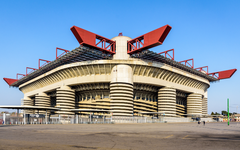 Stadion under bygging for AC Milan