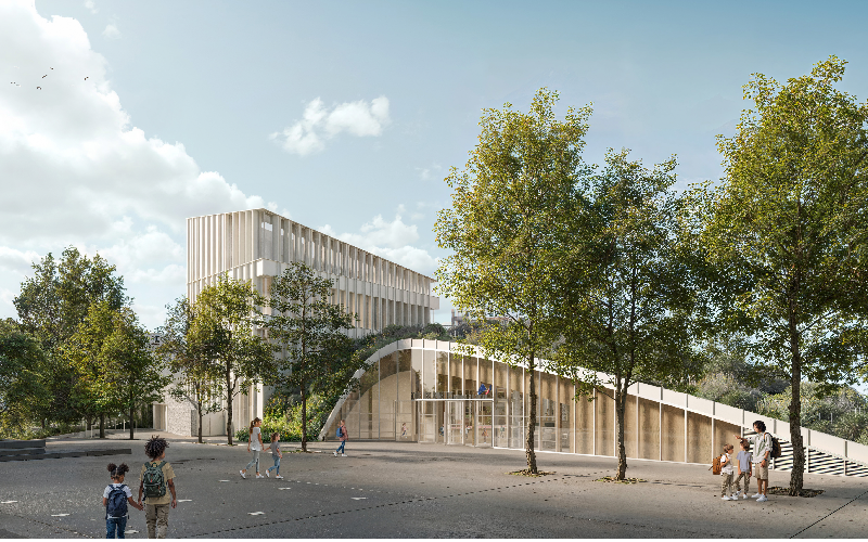 À Issy-les-Moulineaux, une école-forêt pousse sur les hauteurs - Batiweb