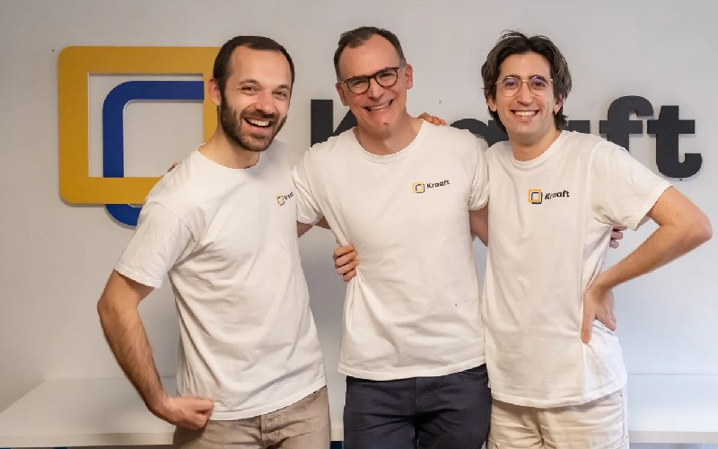 Les fondateurs de Kraaft (Marc Negre, Cédric Boidin, Thomas Reygagne)