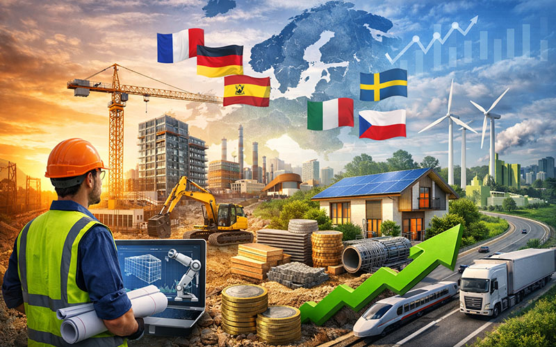 BTP en Europe : état du marché et perspectives pour 2026 - Batiweb