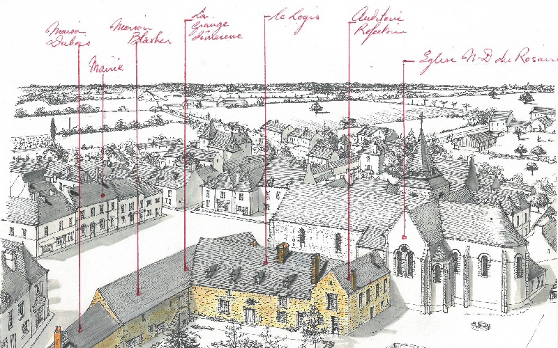 « Minutes » de relevé de l’ancien prieuré et grange Dimeresse à Auvers-le Hamon (72) réalisé par l’atelier Belenfant Daubas, mandaté dans le cadre de la mission diagnostic - ©David Bizeul