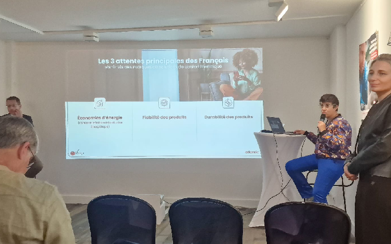 Présentation de l'enquête Ifop pour Atlantic sur les Français et le confort thermique ©Virginie Kroun - Batiweb