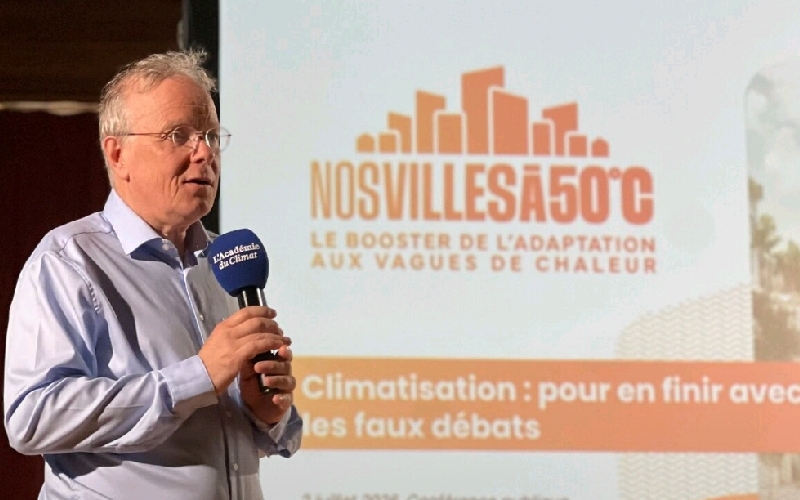 Via LinkedIn - ©Nos Villes à 50°C - Jacques Baudrier à la conférence organisée le collectif Nos Villes à 50°C, ce jeudi 2 juillet - Batiweb