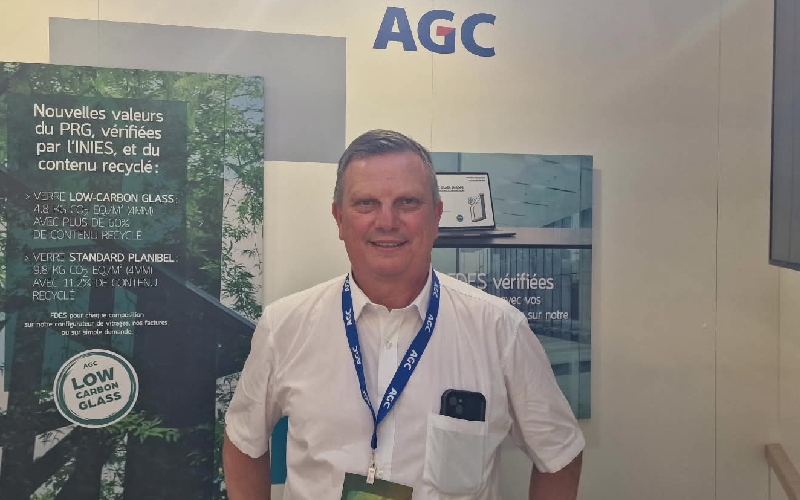 Xavier Dognies, directeur des opérations de « Recycle Glass » pour AGC Glass Europe, au SIBCA - Batiweb