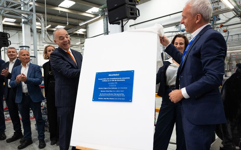 Inauguration des nouveaux investissements de l'usine Akzonobel à Montataire (Oise) ©Eloïse Le Névanic - Batiweb