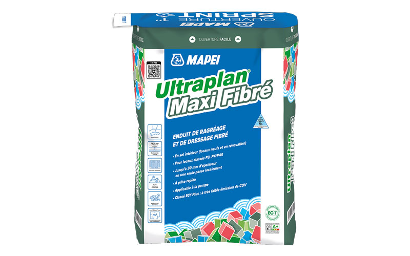 Ragréage de sol P4S fibré à prise rapide ULTRAPLAN MAXI FIBRE - Batiweb