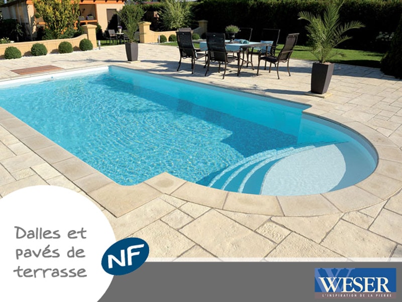 Dalles et pavés de terrasse Weser - Batiweb