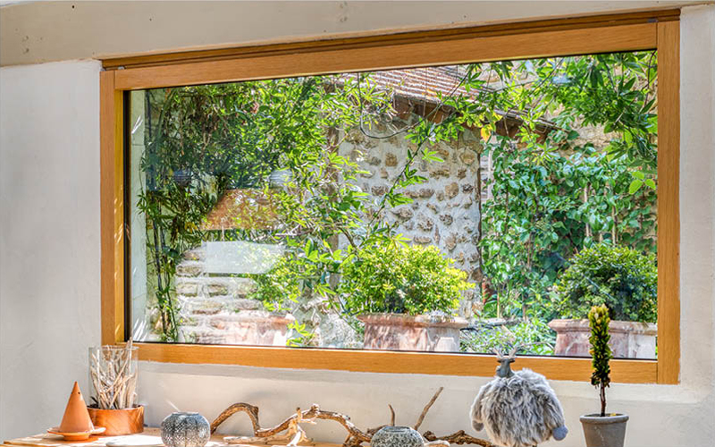 M3D bois, fenêtre et porte-fenêtre extérieur alu et intérieur bois - Batiweb