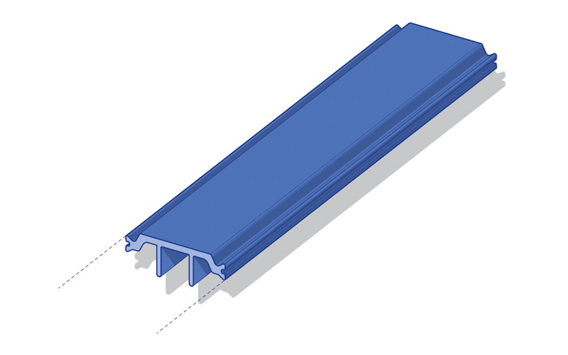 Barrette standard polyamide pour profilés aluminium - Batiweb