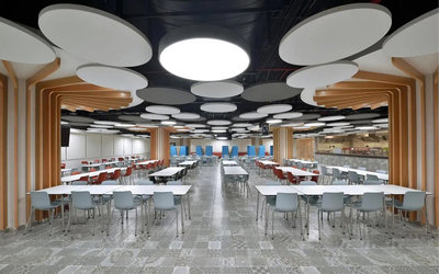 Knauf AMF TOPIQ® Sonic Element, les îlots acoustiques, décoratifs et ludiques
