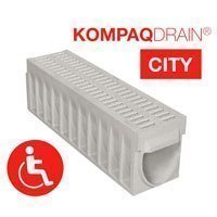 KOMPAQDRAIN® CITY, nouveau caniveau compact PMR D400 en béton polymère - Batiweb