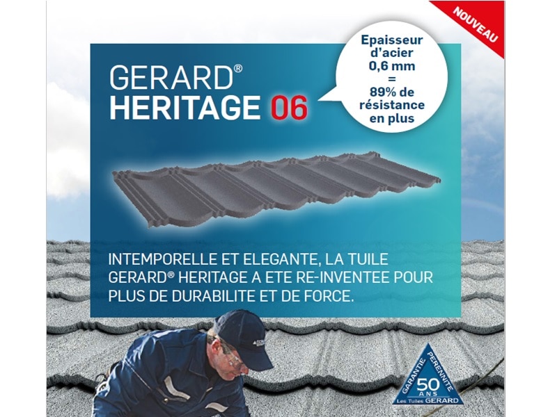 Tuile métalliques GERARD® HERITAGE 06