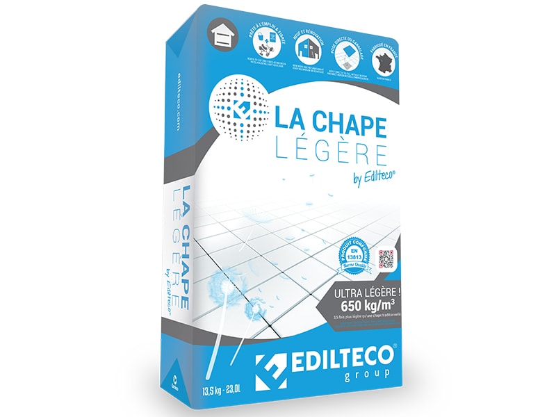 LA CHAPE LÉGÈRE By Edilteco®, la plus légère des chapes du marché, fibrée et avec de hautes propriétés mécaniques - Batiweb