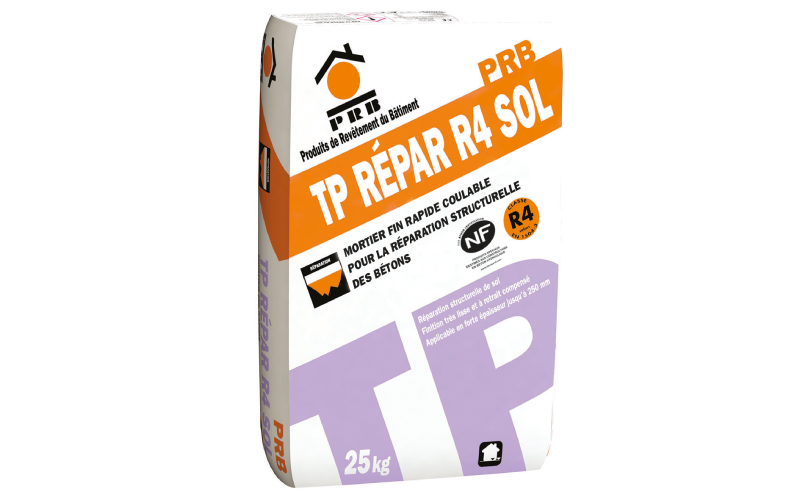 PRB TP REPAR R4 SOL, Mortier fin rapide coulable  pour la récupération  structurelle des bétons - Batiweb
