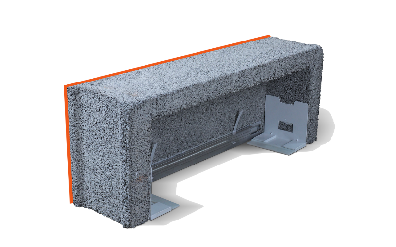 Prefatec PLB : le demi-coffre béton monobloc avec parement brique pour bloc baies inversé - Batiweb