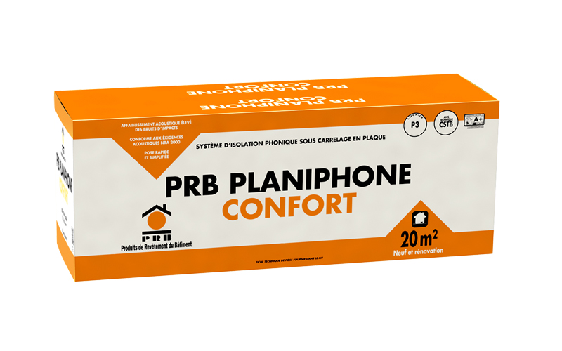 PRB PLANIPHONE CONFORT : système d'isolation phonique sous carrelage en plaque - Batiweb