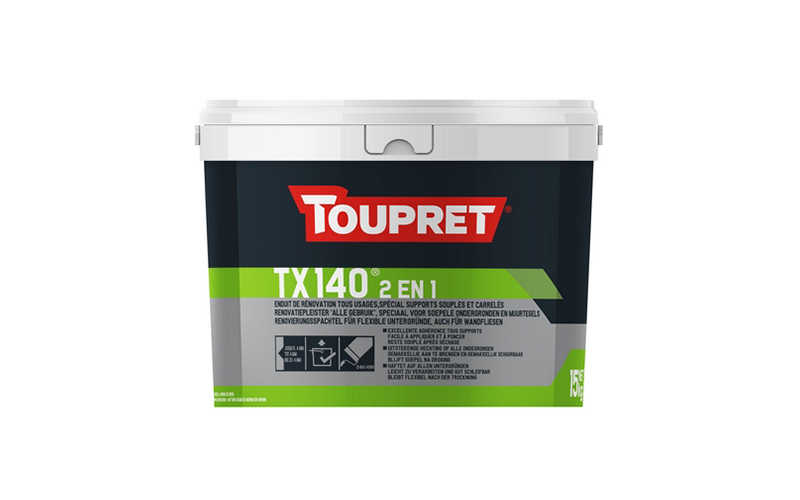TOUPRET TX140, rénovation tous usages, spécial supports souples et carrelés, intérieur et extérieur, application manuelle - Batiweb
