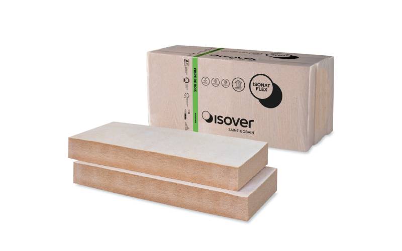 Isonat Flex 55, panneau isolant en fibre de bois flexible, lambda de 0,036W/(m.k) - Batiweb
