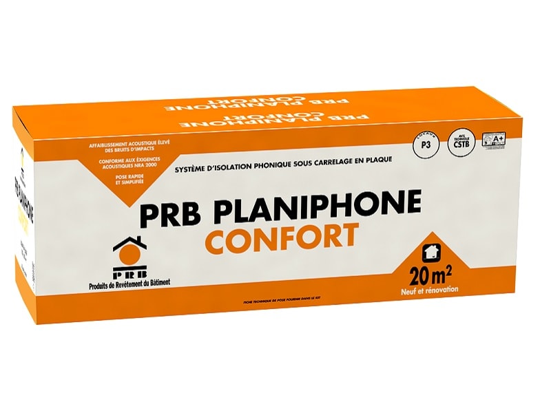PRB PLANIPHONE CONFORT, système d'isolation phonique sous carrelage en plaque - Batiweb