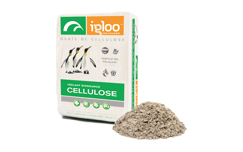 Ouate de cellulose Igloo France : isolant biosourcé pour combles, murs et planchers - Batiweb