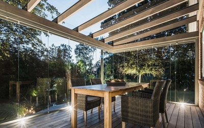 SDL AURA : toit de terrasse bois capotage alu sans isolation thermique