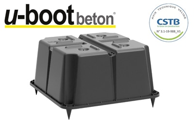 U-BOOT® BETON : coffrage à perdre pour structures allégées en béton armé mises en...