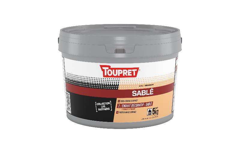 TOUPRET Sablé, enduit décoratif à teinter en machine pour réaliser un décor nuancé à la fois mat et satiné - Batiweb