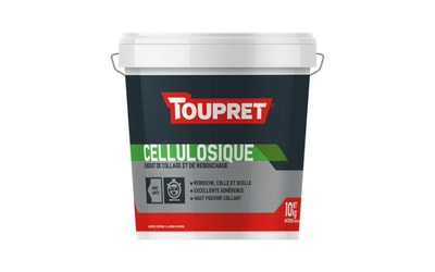 TOUPRET CELLULOSIQUE, Enduit de rebouchage et de collage en poudre, intérieur, pour...