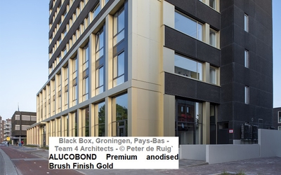 ALUCOBOND Premium Anodised - le premier panneau composites aluminium en anodisation...