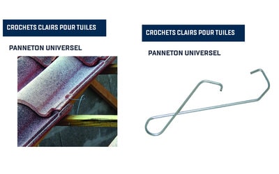 Panneton universel pour fixer les tuiles mécaniques