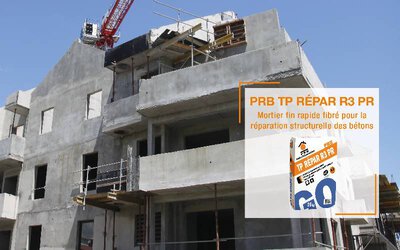 PRB TP REPAR R3 PR : Mortier fin rapide fibré pour la réparation structurelle des...