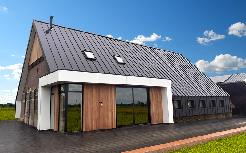 Panneau sandwich de toiture aspect joint debout : JI Vieo Roof 1050 - Batiweb