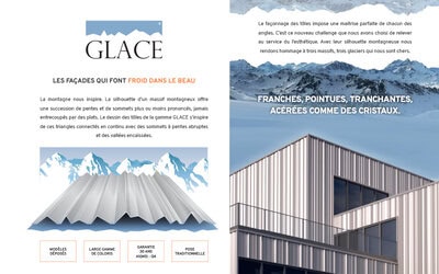 GLACE : bardage métallique à effet aléatoire