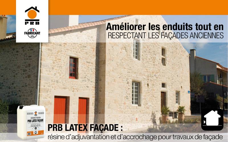 PRB LATEX FACADE : Résine d'adjuvantation et d'accrochage pour travaux de façade - Batiweb