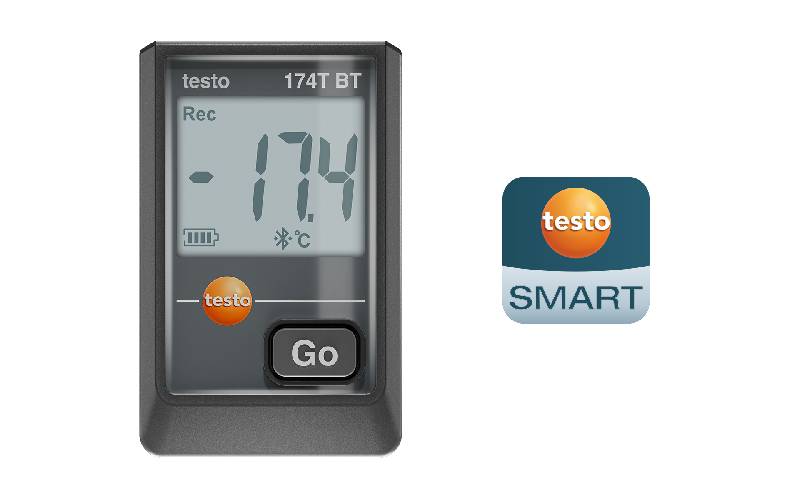 testo 174 T BT : mini-enregistreur de données de température avec Bluetooth® et connexion à l’App - Batiweb