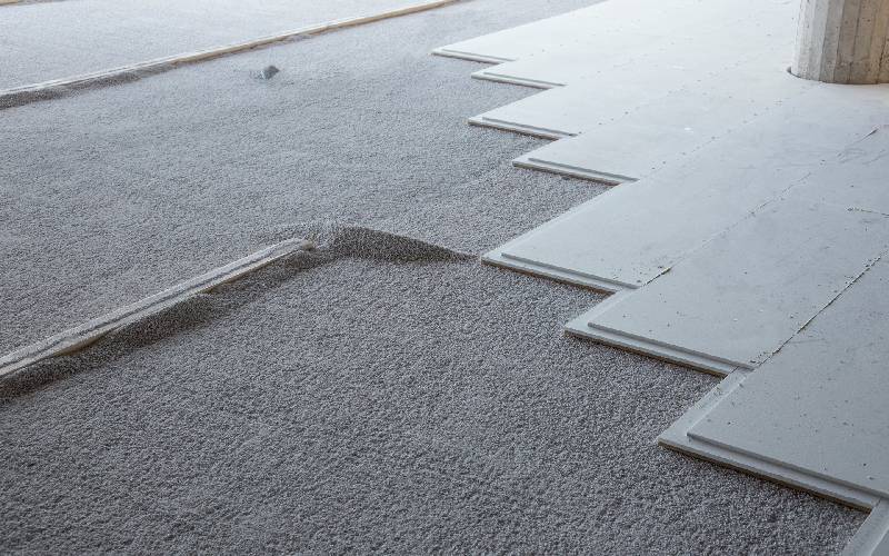 Chape sèche Fermacell : plaque de sol fibres-gypse Fermacell - Batiweb