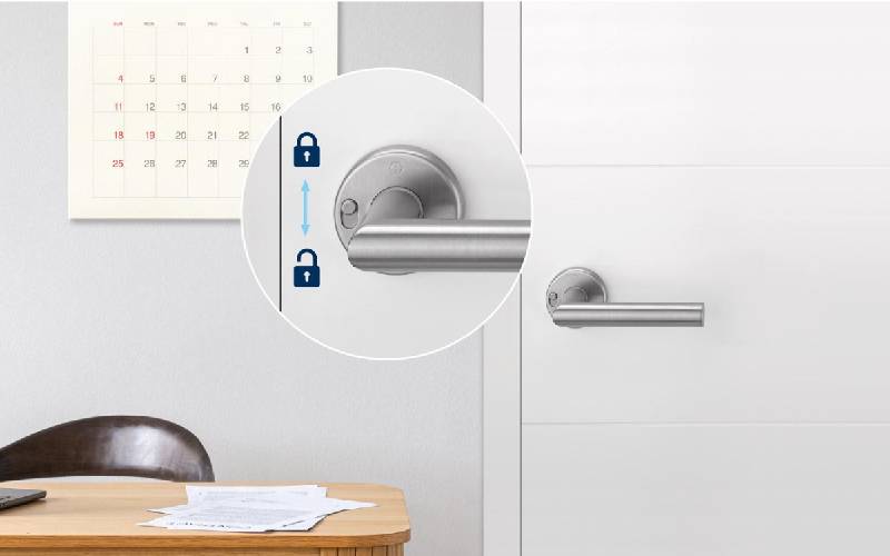 Poignée de porte avec rosace verrouillable MiniLock – design minimaliste et verrouillage sans clé - Batiweb