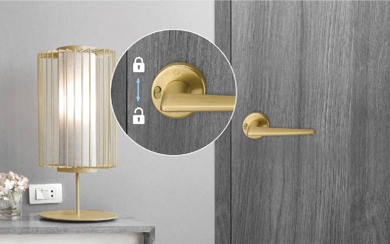 Poignée de porte avec rosace verrouillable MiniLock – design minimaliste et verrouillage sans clé - Batiweb